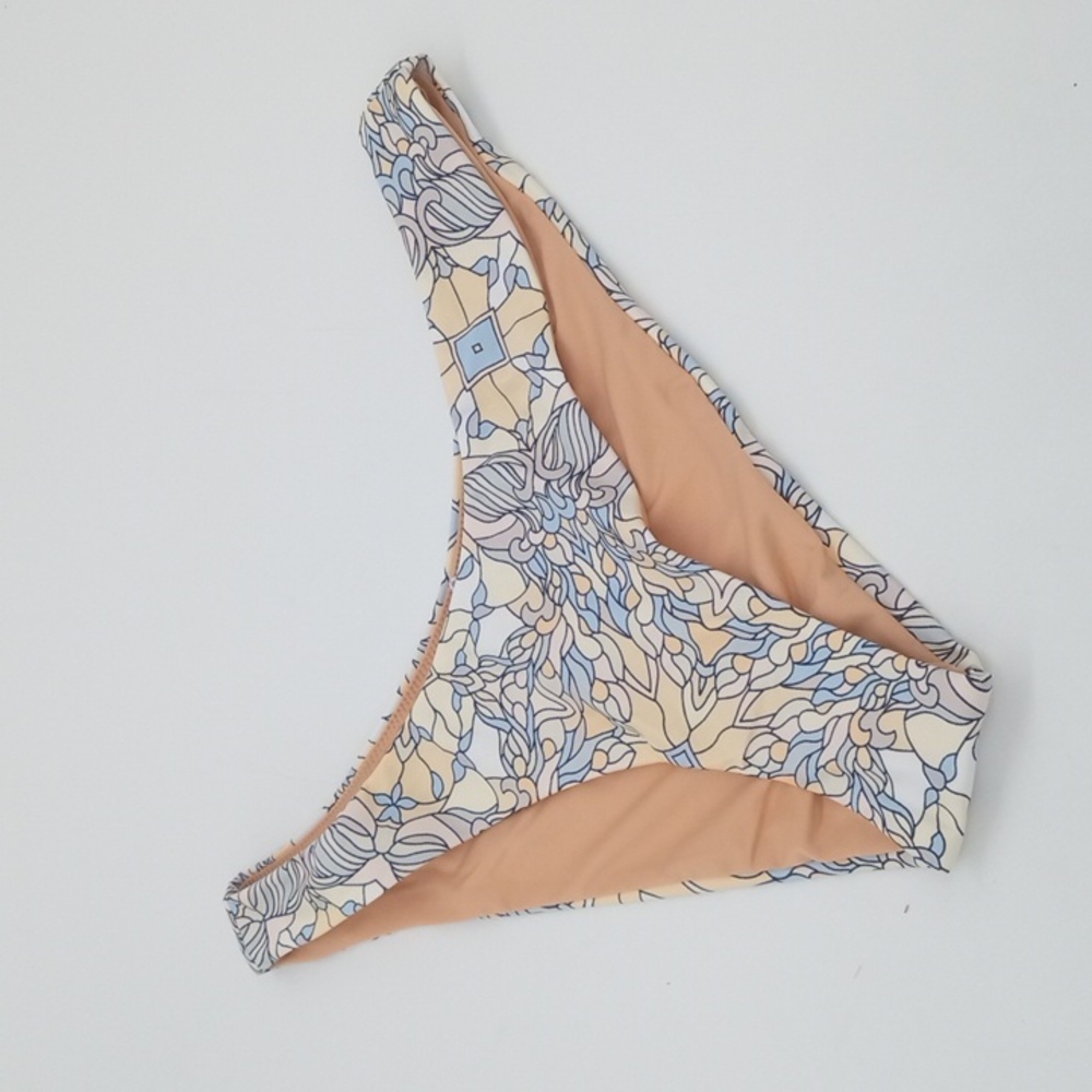 J. Crew Kaleidoscope Print Curved Waist Cheeky Bikini Bottom S
